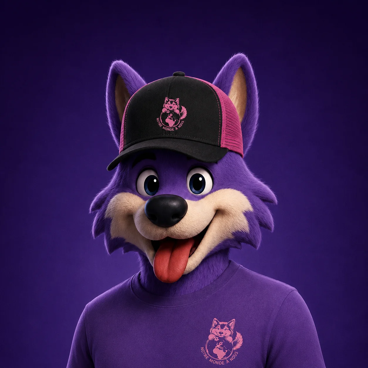 Casquette Louping Noir et Rose - type grillage - Edition collector